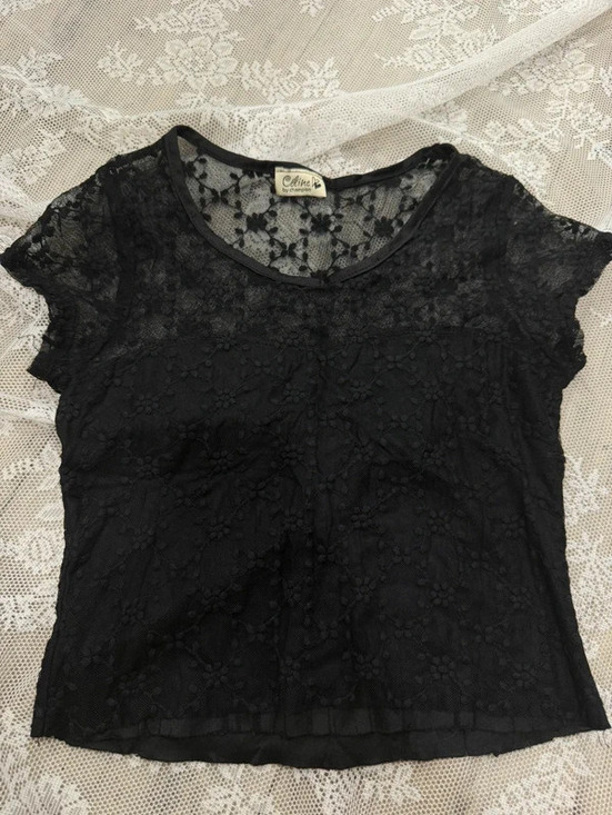 Celine Tops - black lace shirt